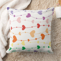 Colorido modelo de Garland del corazón del arcoiri