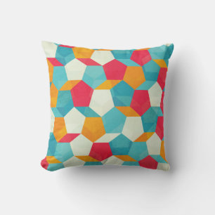 Cojín Decorativo Colorido Mosaico, Patrón Artístico Sin Marea.