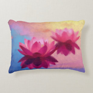 Cojín Decorativo Colorido Resumen Las Flores De Lotus Son Modernas