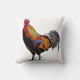 Cojín Decorativo Colorido Rooster