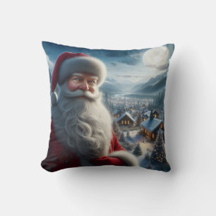 Cojín Decorativo Colorido Santa Claus descansa antes de continuar