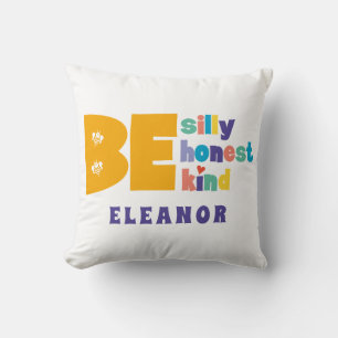 Cojín Decorativo Colorido Sé Tonto Honesto Amable Inspirador