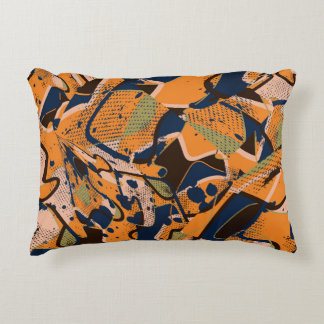 Cojín Decorativo Colorido telón de fondo geométrico vintage sin cos