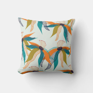 Cojín Decorativo Colorido trendy floral sin costura a mano