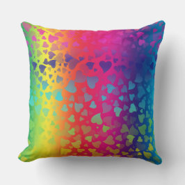 Cojín Decorativo Coloridos corazones caídos