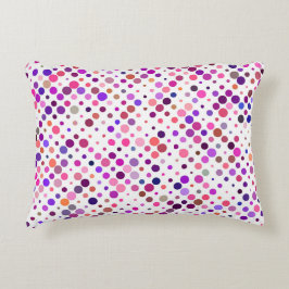 Cojín Decorativo Coloridos, magenta, puntos rosados y morados