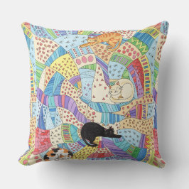 Cojín Decorativo Colourful Patchwork Catnap Doodle