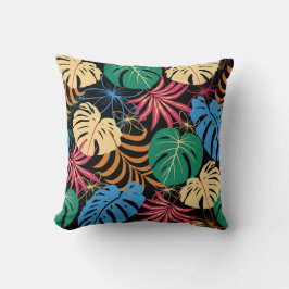 Cojín Decorativo Colourful pillow with a tropical leaf pattern