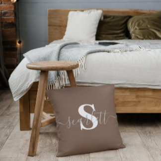 Cojín Decorativo Columnas de color de inscripción editables, almoha