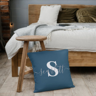 Cojín Decorativo Columnas de color de inscripción editables, almoha