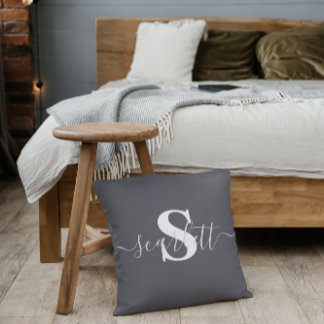 Cojín Decorativo Columnas de color de inscripción editables, almoha