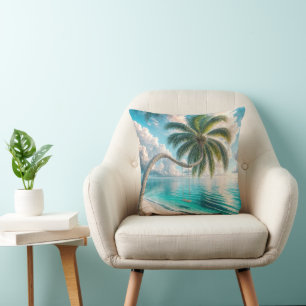 Cojín Decorativo Columpio Tropical Colgando de una Palma