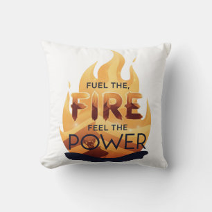 Cojín Decorativo Coma el fuego y siente el tee motivacional de la p