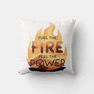 Cojín Decorativo Coma el fuego y siente el tee motivacional de la p