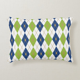 Cojín Decorativo Combinación de colores de rombo 4