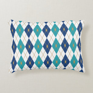 Cojín Decorativo Combinación de colores de rombo 5