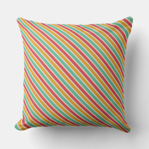 Cojín Decorativo Combinaciones de colores dinámicos: franja diagona