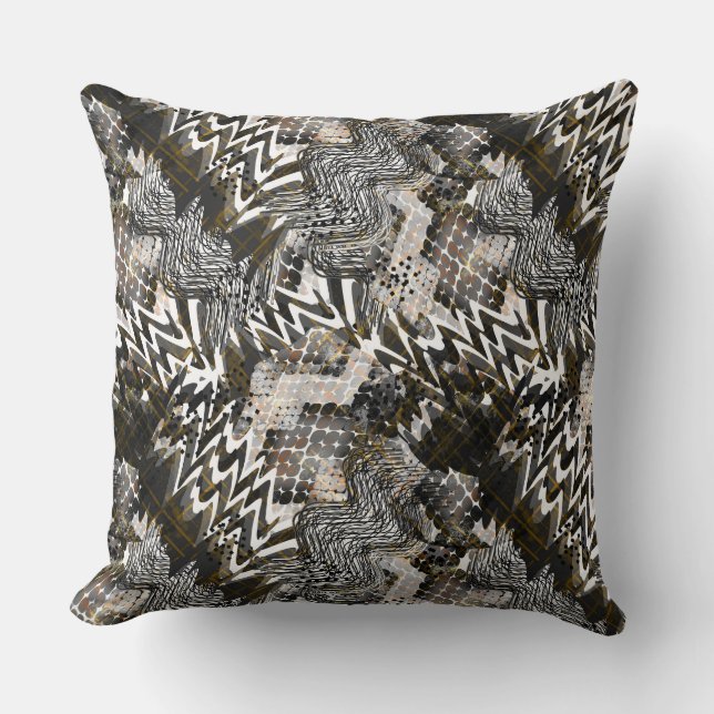 Cojín Decorativo Combinado, étnico, africano. (Anverso)