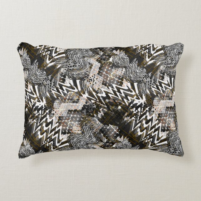 Cojín Decorativo Combinado, étnico, africano. (Anverso)