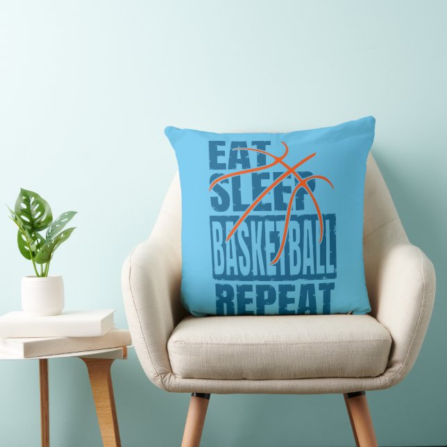 COJÍN DECORATIVO COME BALONCESTO DUERME REPITE (Silla)