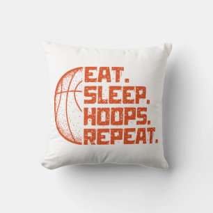 Cojín Decorativo Come Dormir Baloncesto Repetir Frases Divertidas D