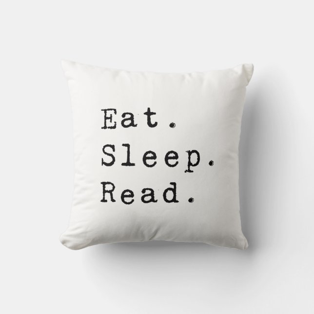 Cojín Decorativo Come. Duerme. Leer. (Anverso)