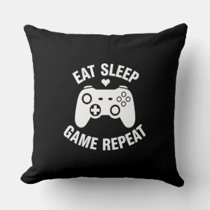 Cojín Decorativo Come Jugar Duerme Repite - Diseño Divertido de Cit