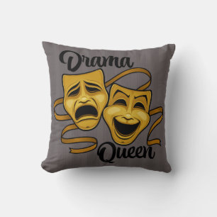 Cojín Decorativo Comedia De Oro Y Teatro De Tragedia Enmascaran A L