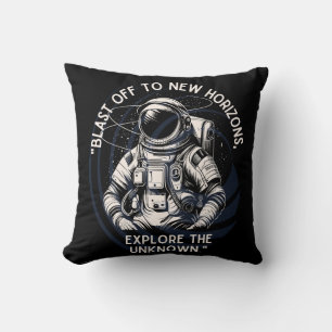 COJÍN DECORATIVO COMENTARIO DE ASTRONAUTA, DESPEGUE HACIA NUEVOS HO