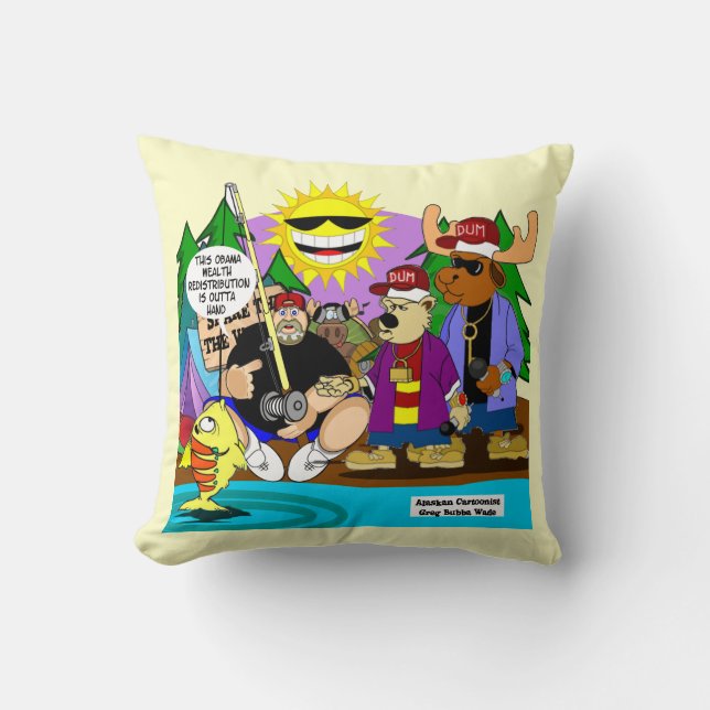 COJÍN DECORATIVO COMENTARIO DE BUBBA SOBRE TOONE PILLOW / OBAMA (Anverso)