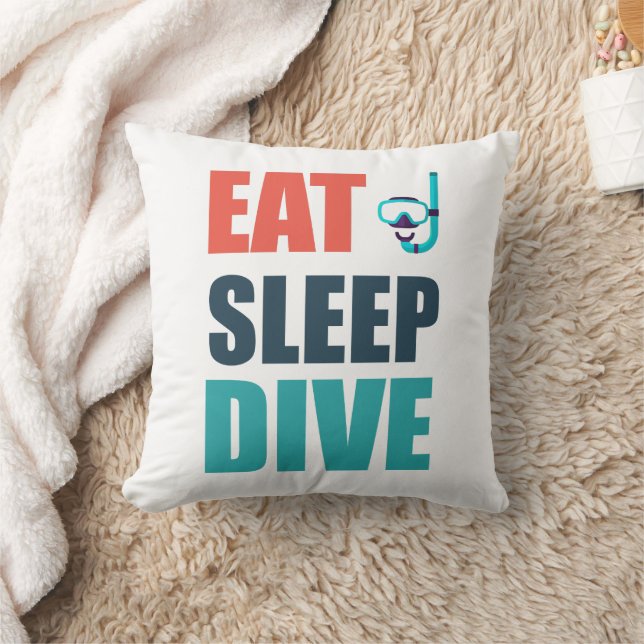 Cojín Decorativo Comer, dormir, bucear (Manta)