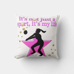 COJÍN DECORATIVO COMER, DORMIR, TREN, DISEÑO DE ESTRELLAS DE VOLEIB