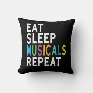 Cojín Decorativo Comer musicales de sueño repetidos, regalos que ac