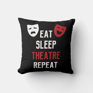 Cojín Decorativo Comer Sleep Atre Repeat - Musical Broadway Actor G