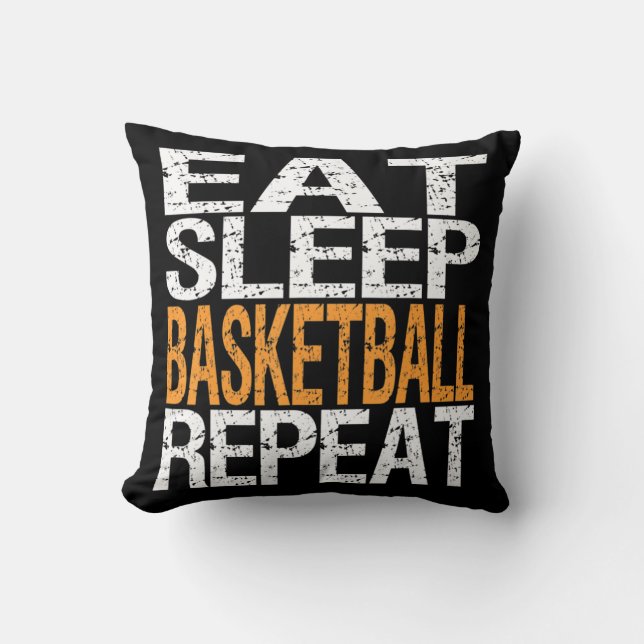 Cojín Decorativo Comer Sleep Basketball Repetir T (Anverso)