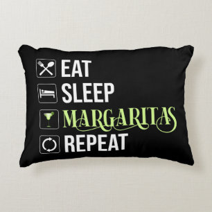 Cojín Decorativo Comer Sleep Margaritas Repetir