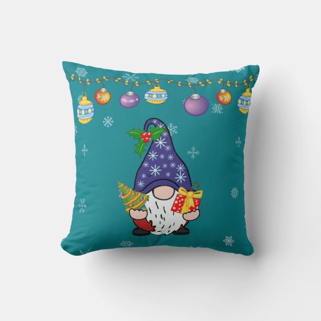 Cojín Decorativo Comer y ser gnomo (Anverso)