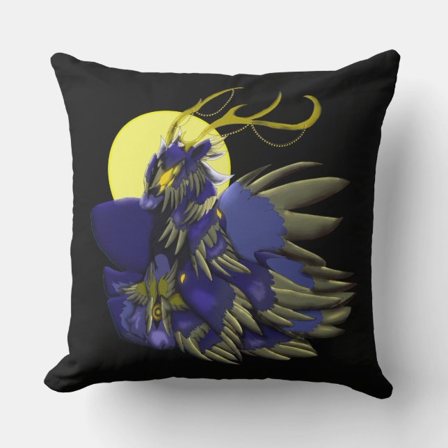 Cojín Decorativo Comet Dark Fantasy Reindeer Holiday Humor  (Anverso)