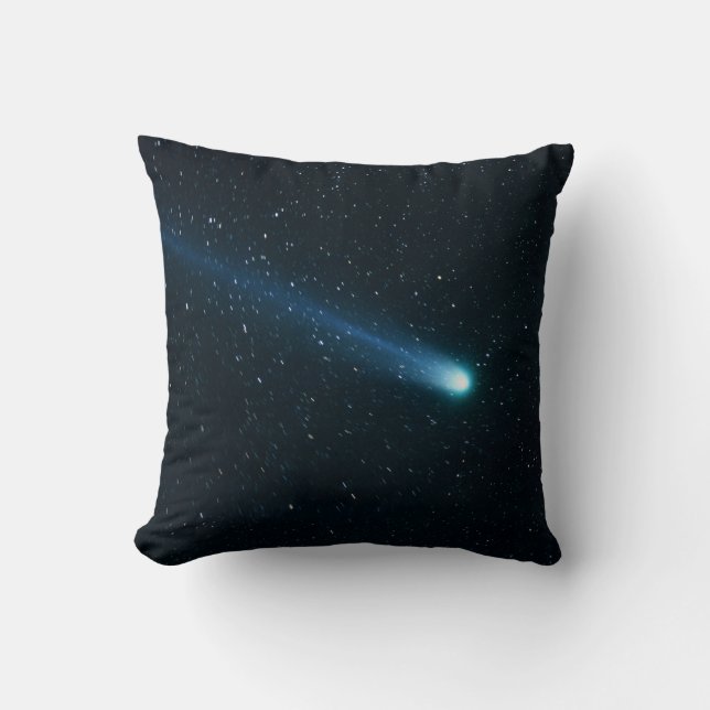 Cojín Decorativo Cometa en el cielo nocturno (Anverso)