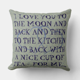 Cojín Decorativo Cómico Romántico Diario Tea Love Cita Man