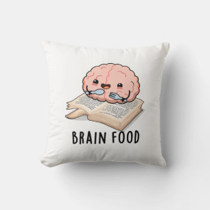 Cojín Decorativo Comida cerebral Graciosa Anatomía Pun