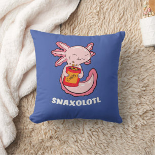 Cojín Decorativo Comida Cute Axolotl Lover Snaxolotl Kawaii Axolotl