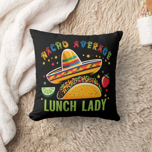 Cojín Decorativo Comida mexicana divertida Lady Cinco De Mayo Tacos (Manta)