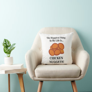 Cojín Decorativo Comida Rápida de Nugget de Pollo Divertida