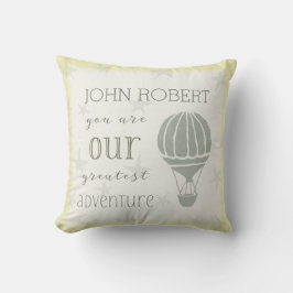 Cojín Decorativo Comienza la aventura más grande personalizada