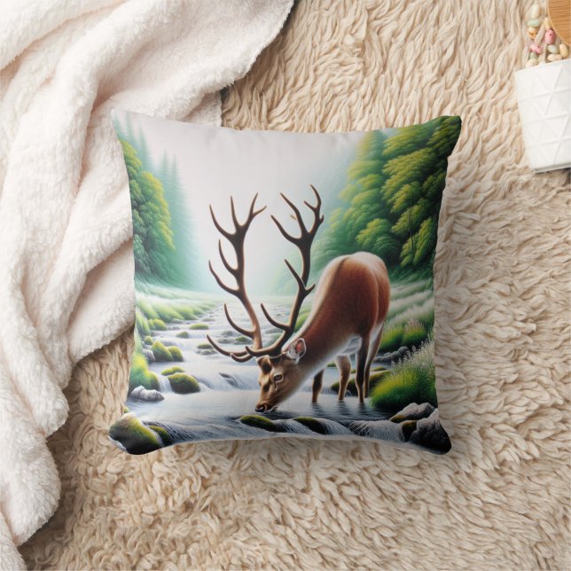 Cojín Decorativo "Como el ciervo jadea" cristiano (Manta)