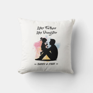 Cojín Decorativo Como Padre Como Hija - Nombre Personalizado (2)