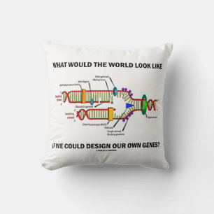Cojín Decorativo ¿Cómo Sería El Mundo Diseñar Nuestros Genes?