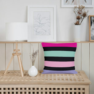 Cojín Decorativo Cómodo a rayas multicolores