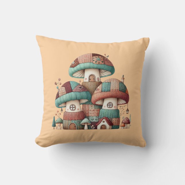 Cojín Decorativo Cómodos champiñones 8 (Anverso)